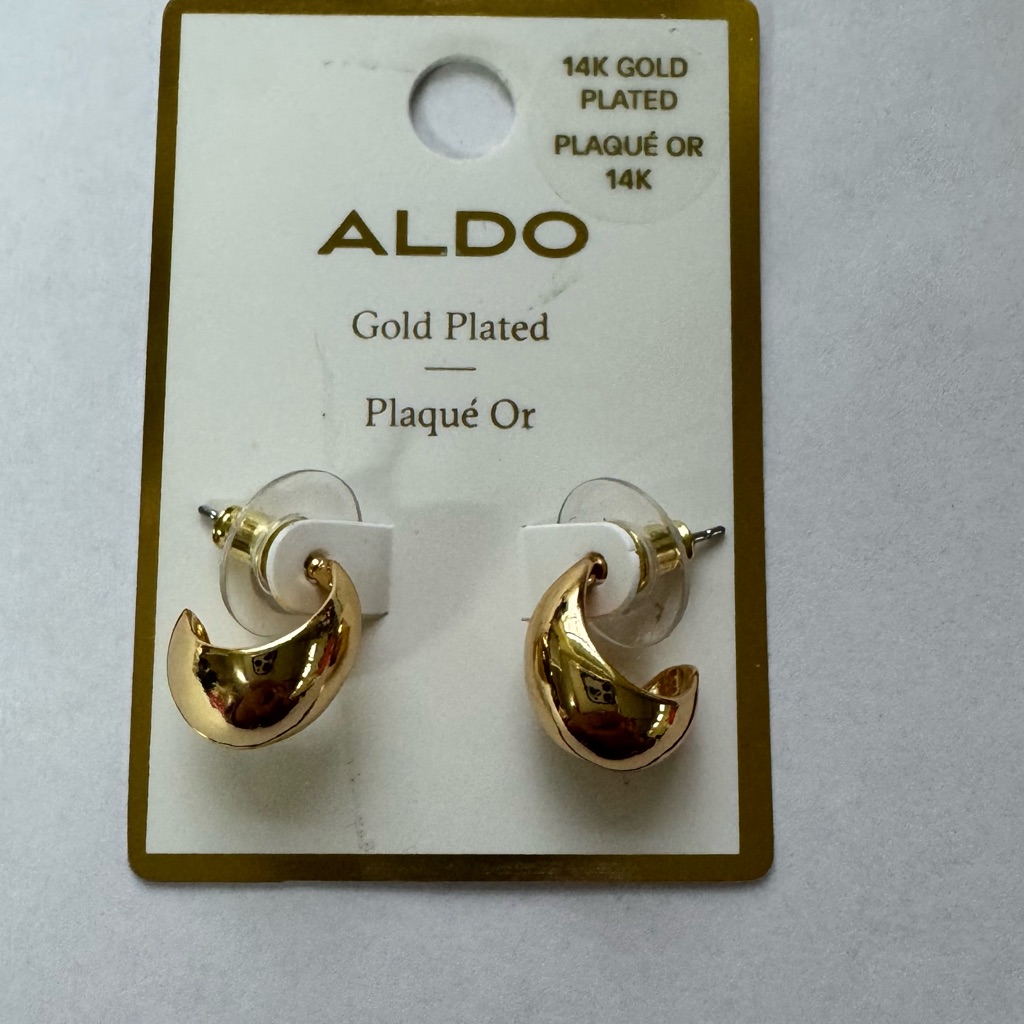 Aldo Gold Crescent Earrings